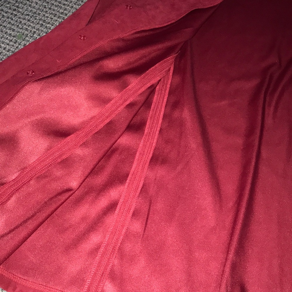 Susan Bristol Red Button-Front Jacket - Picture 6 of 7